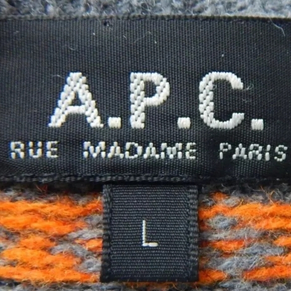 A.P.C. Wool Geometric Crewneck Sweater - Picture 3 of 4